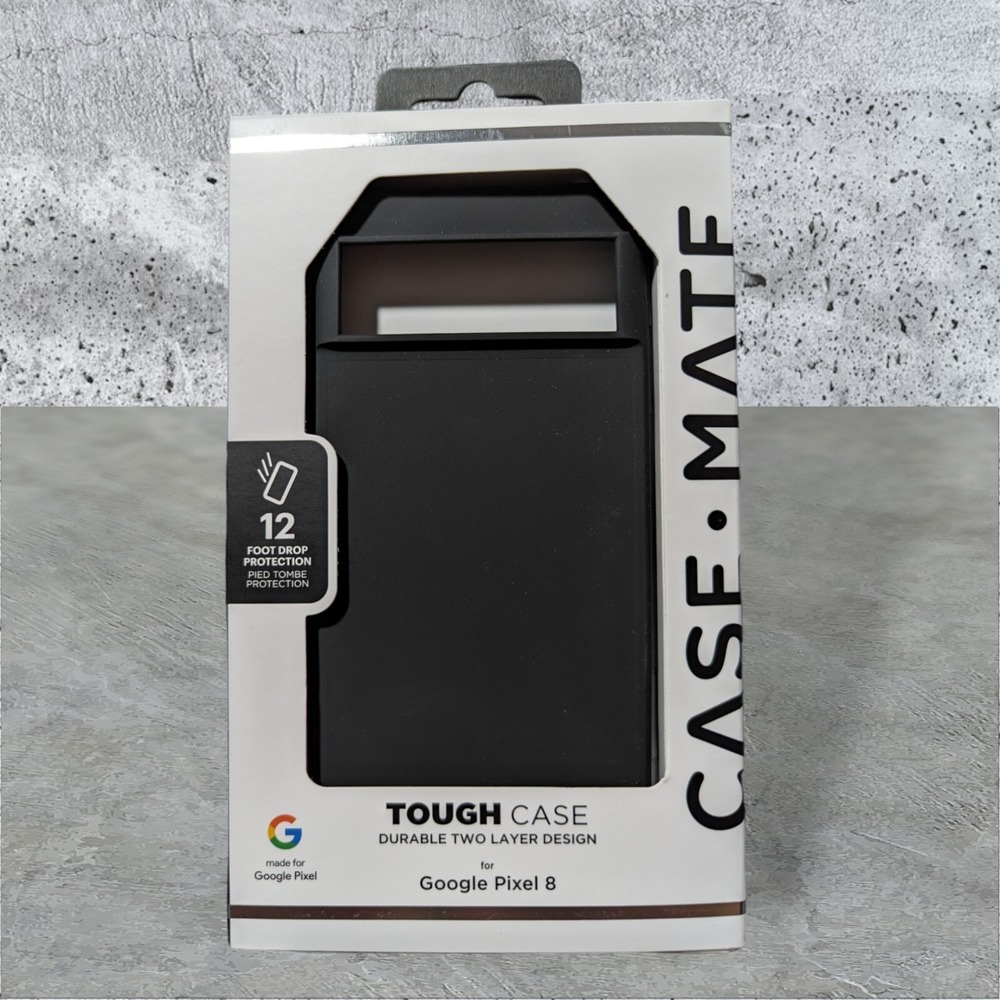 L4. Case-Mate Tough Case Google Pixel 8 Case 12 Foot Drop Protection, Black